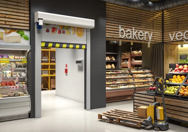 Puerta rápida para supermercado